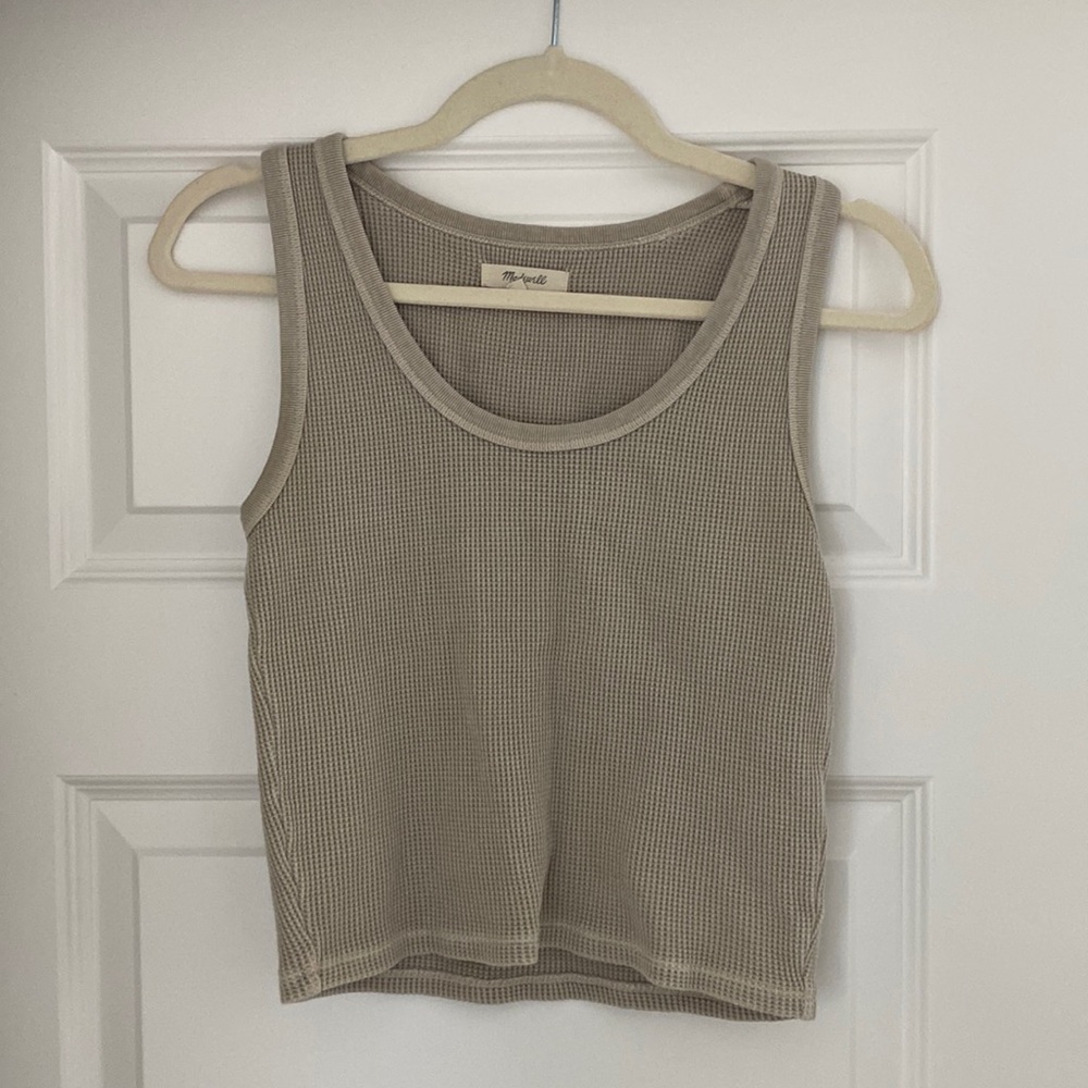 Cropped Taupe Madewell Tank XS
